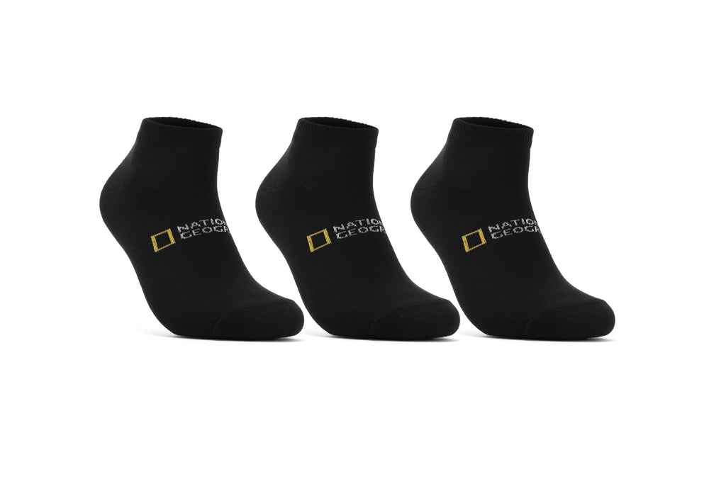 Unisex Sneakers Socks 3 Pack Bundle- Black