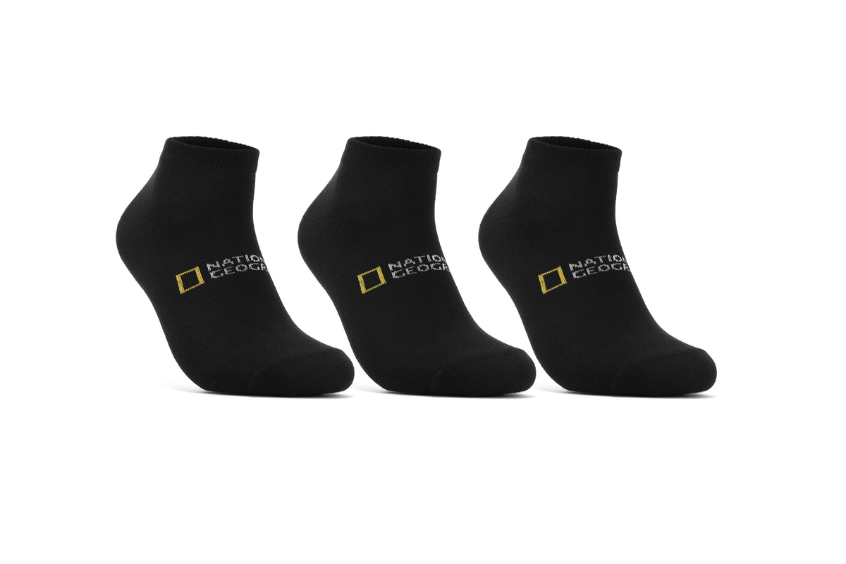 Unisex Sneakers Socks 3 Pack Bundle- Black