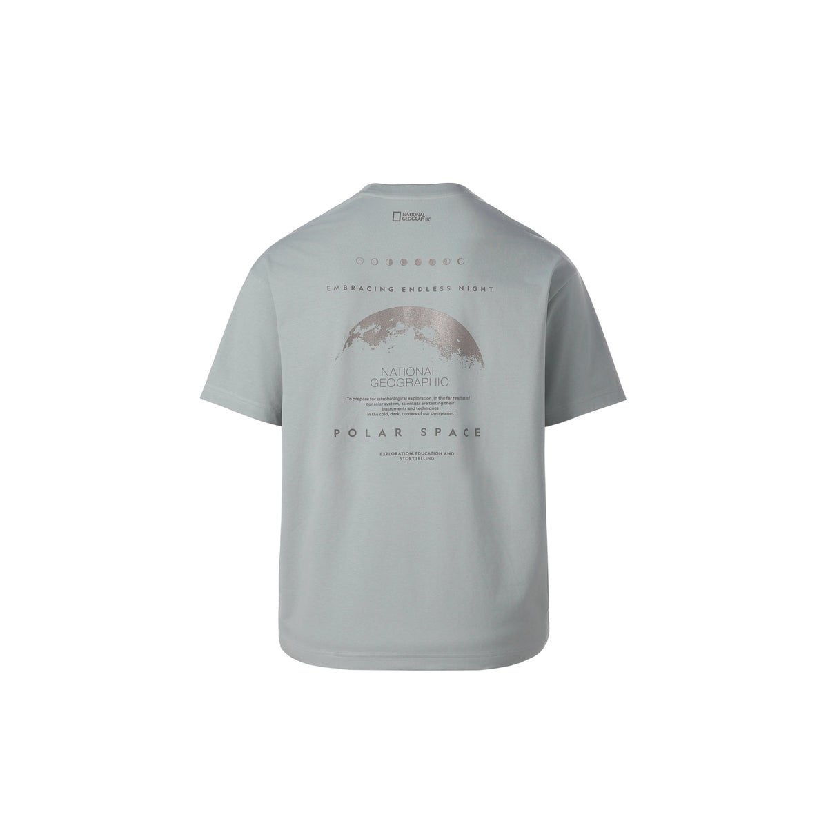 Unisex Natgeo Urban Polar Space Graphic Semi-Oversized T-shirt