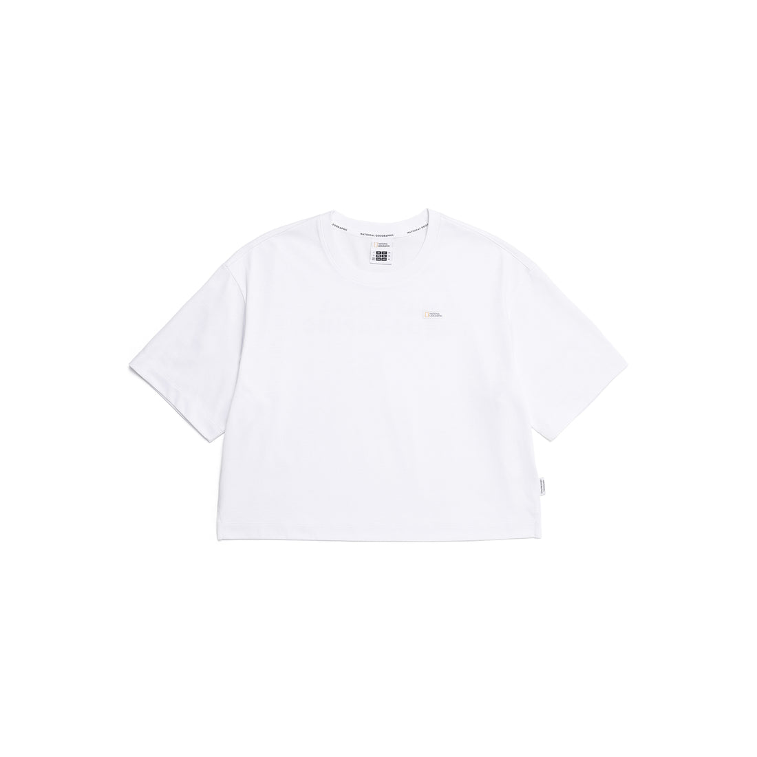 WOMEN'S SEMI-CROP REGEN SS T-SHIRT- WHITE
