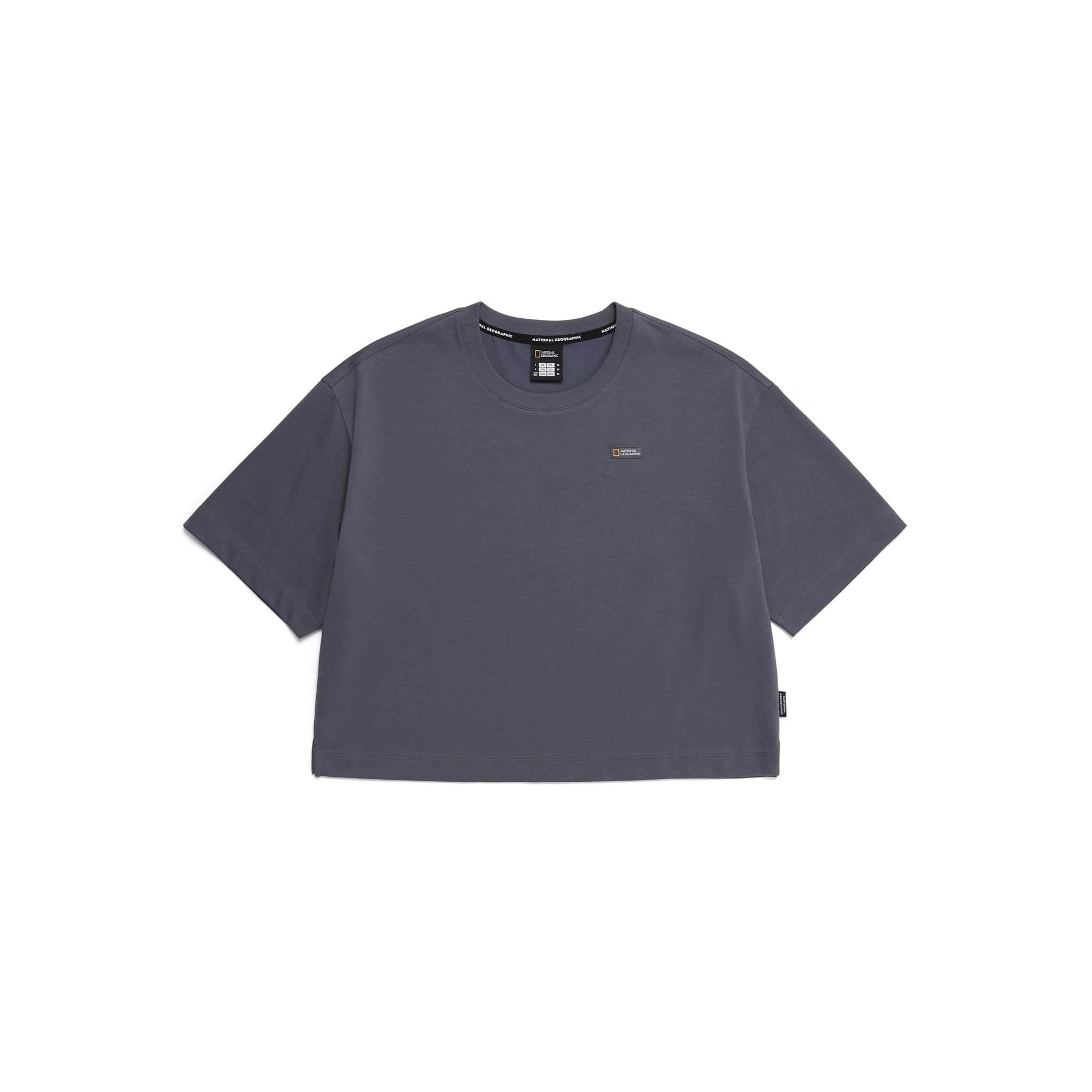 WOMEN'S SEMI-CROP REGEN SS T-SHIRT- BLUE GREY