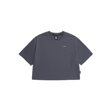 WOMEN'S SEMI-CROP REGEN SS T-SHIRT- BLUE GREY