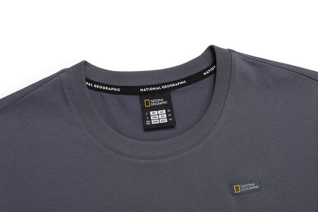 Women'S Semi-Crop Regen Ss T-Shirt- Blue Grey