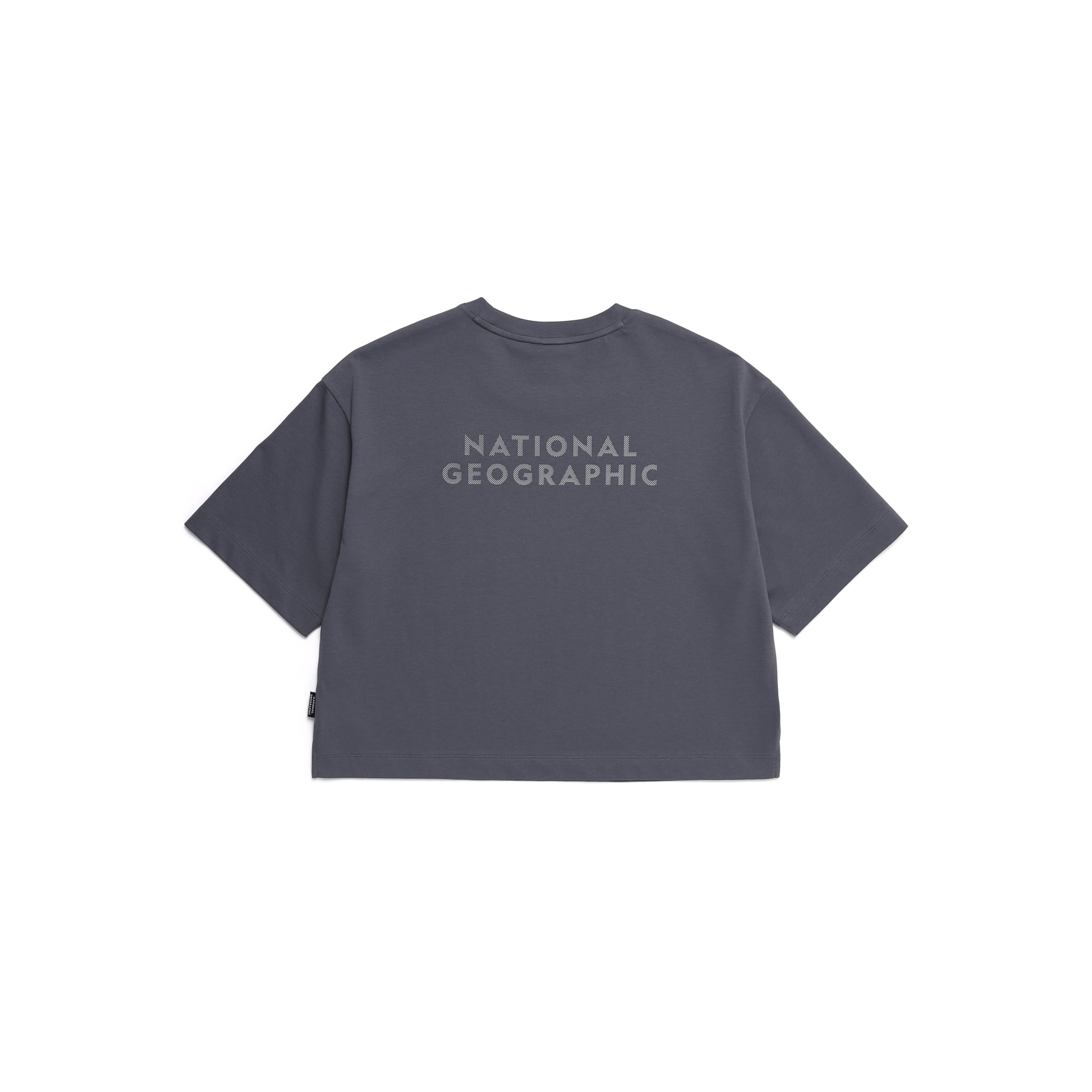 Women'S Semi-Crop Regen Ss T-Shirt- Blue Grey