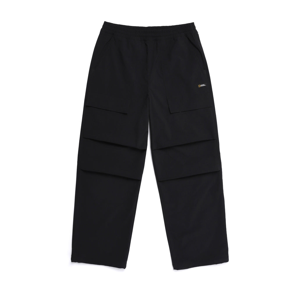 Unisex Parachute Wide Fit Pants- Carbon Black