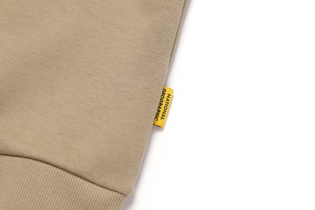 Unisex Plicata Small Logo Sweatshirt- D/Beige