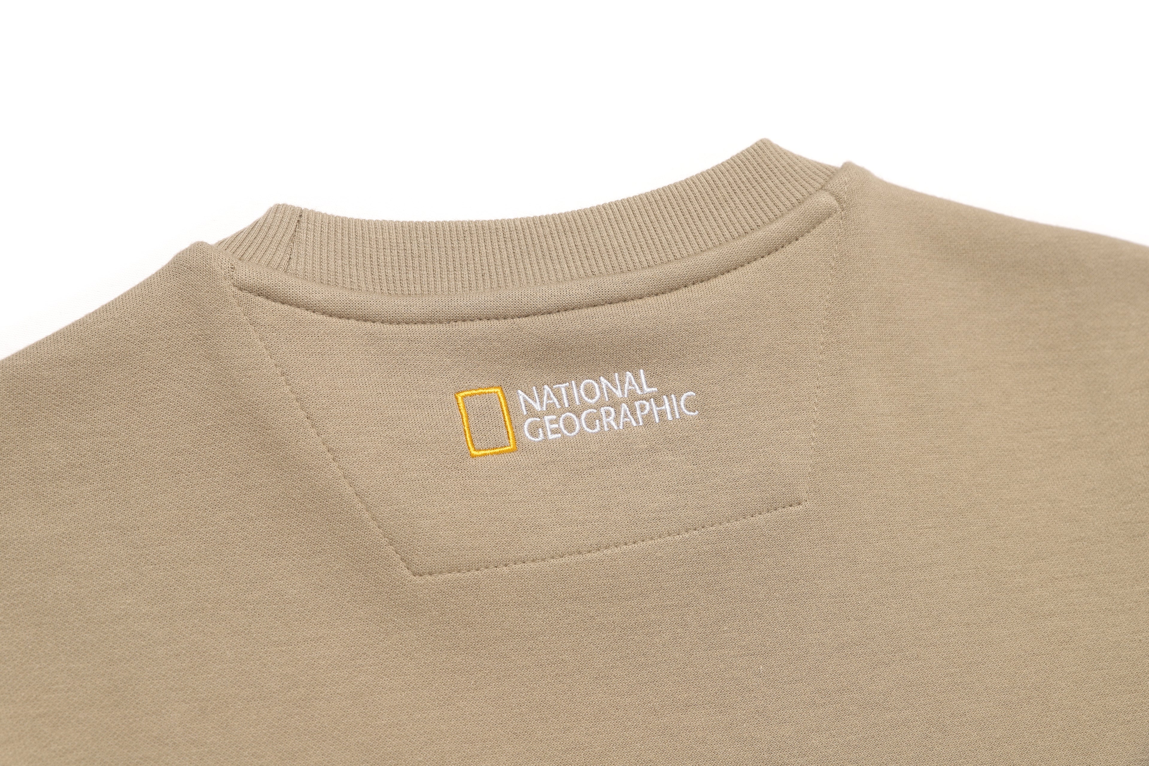 Unisex Plicata Small Logo Sweatshirt- D/Beige