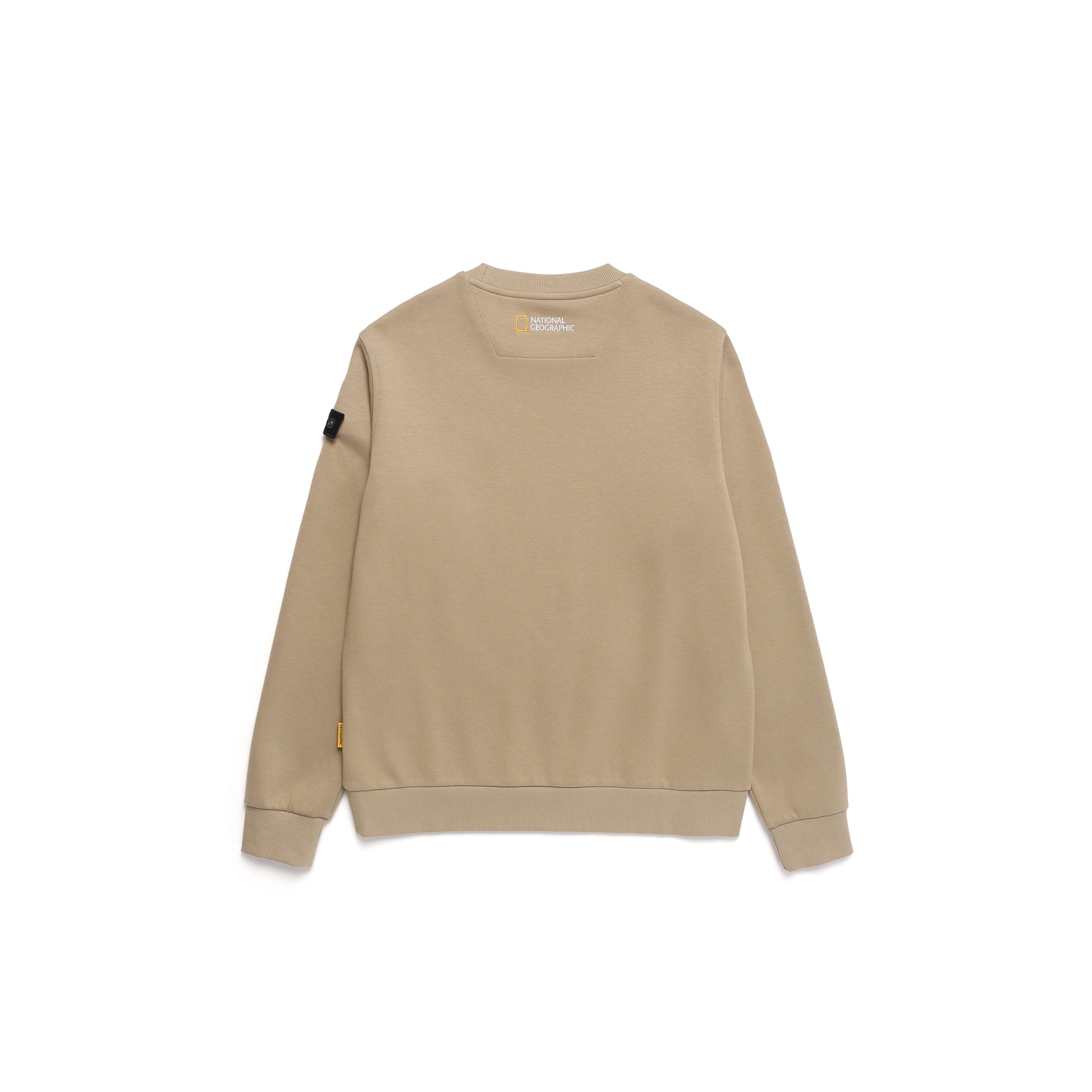 Unisex Plicata Small Logo Sweatshirt- D/Beige