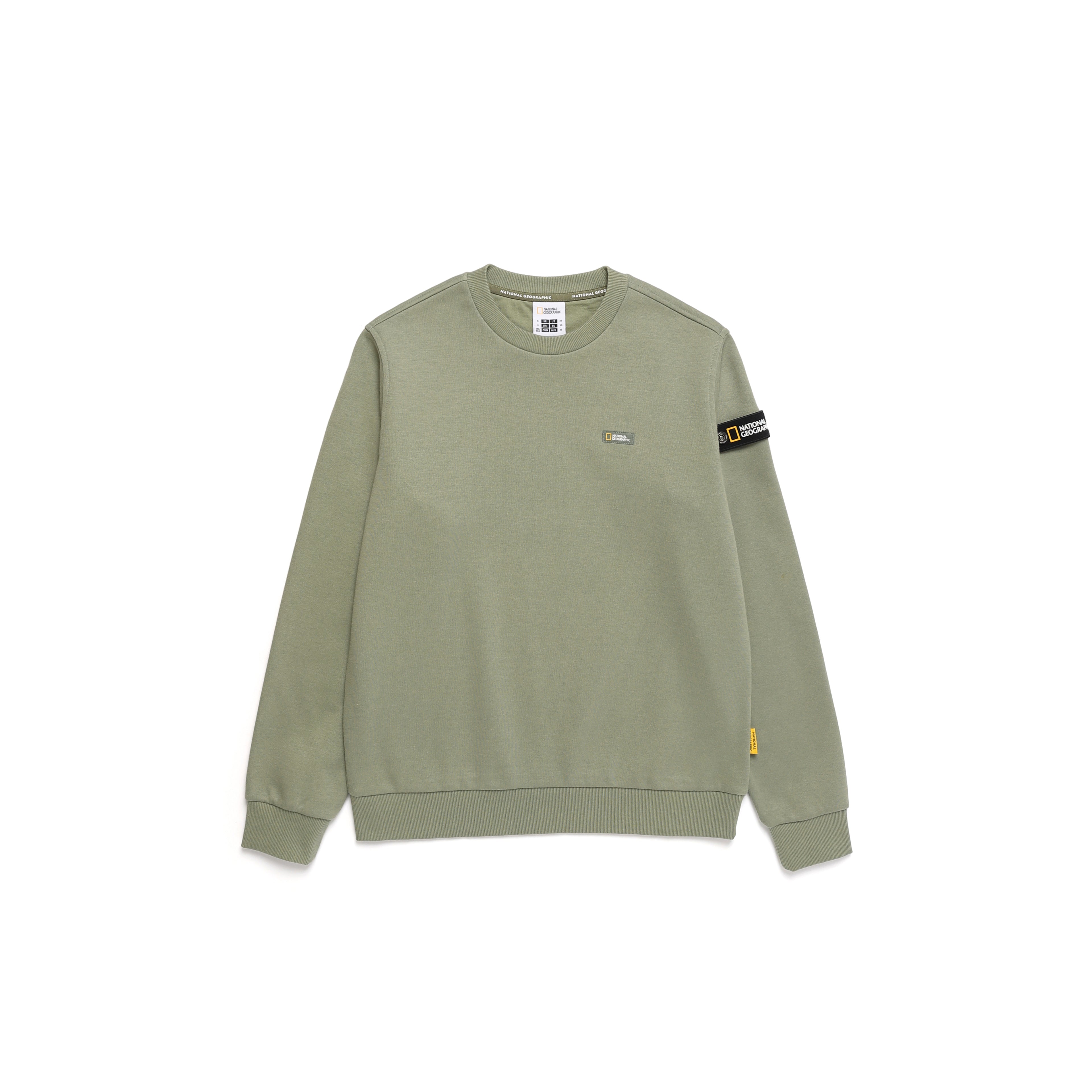Unisex Plicata Small Logo Sweatshirt- Lichen Khaki