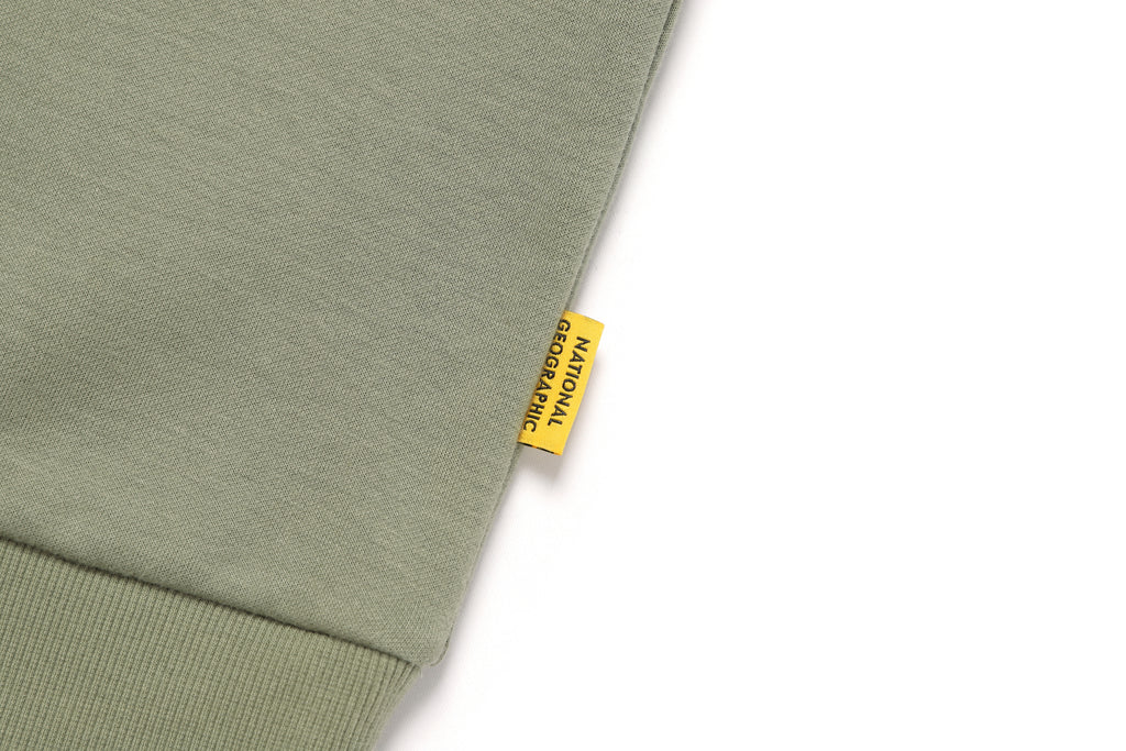 Unisex Plicata Small Logo Sweatshirt- Lichen Khaki