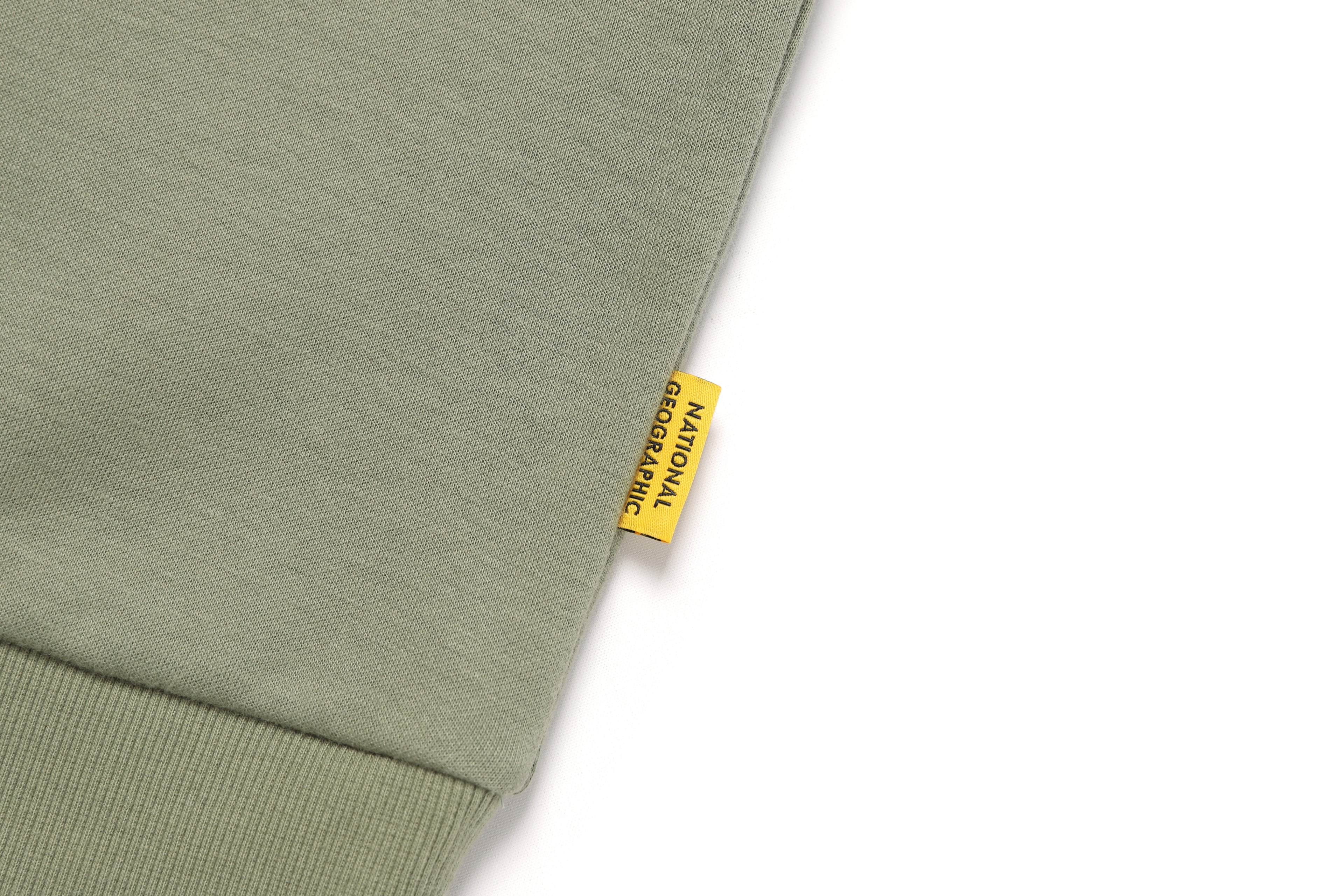Unisex Plicata Small Logo Sweatshirt- Lichen Khaki