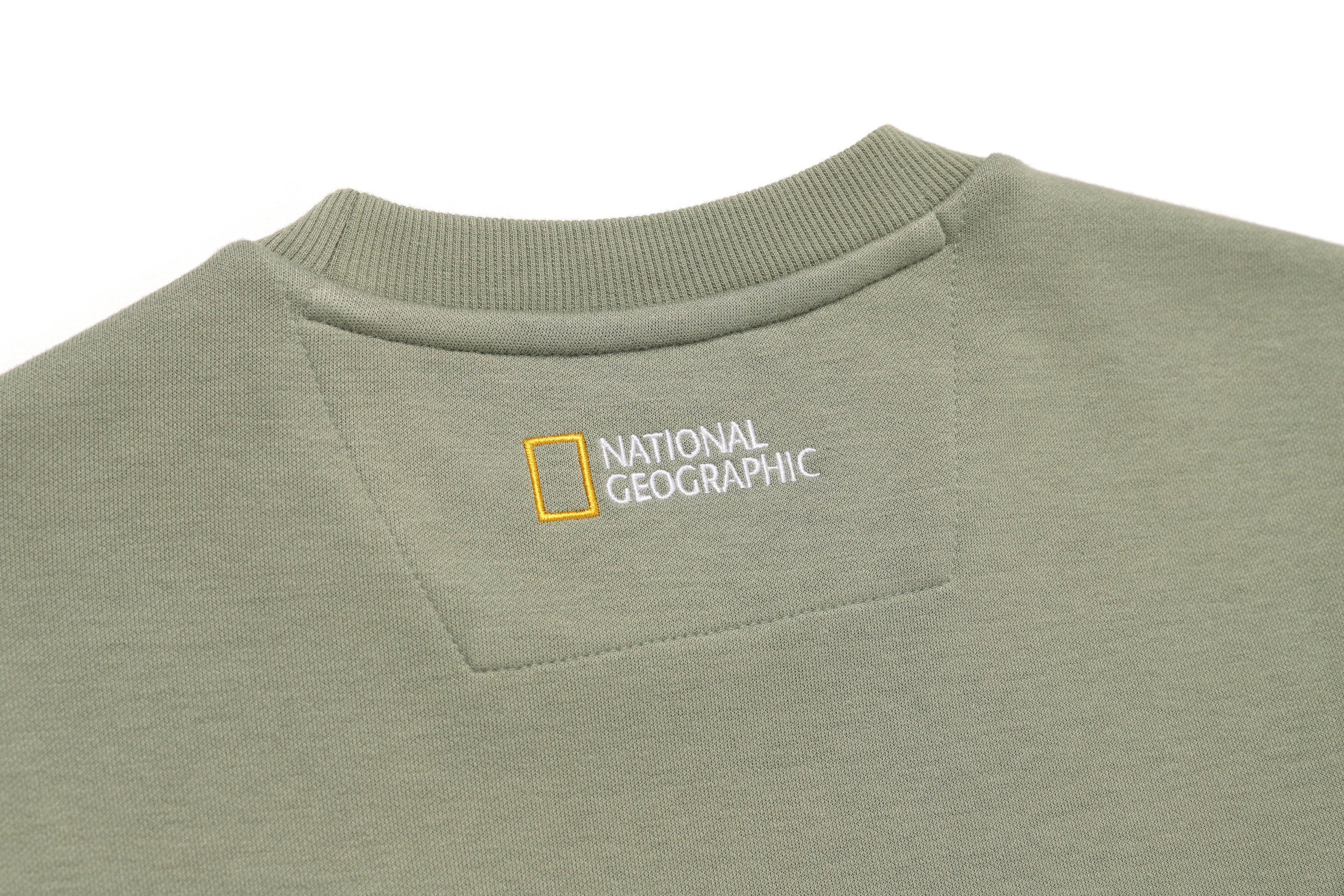 Unisex Plicata Small Logo Sweatshirt- Lichen Khaki