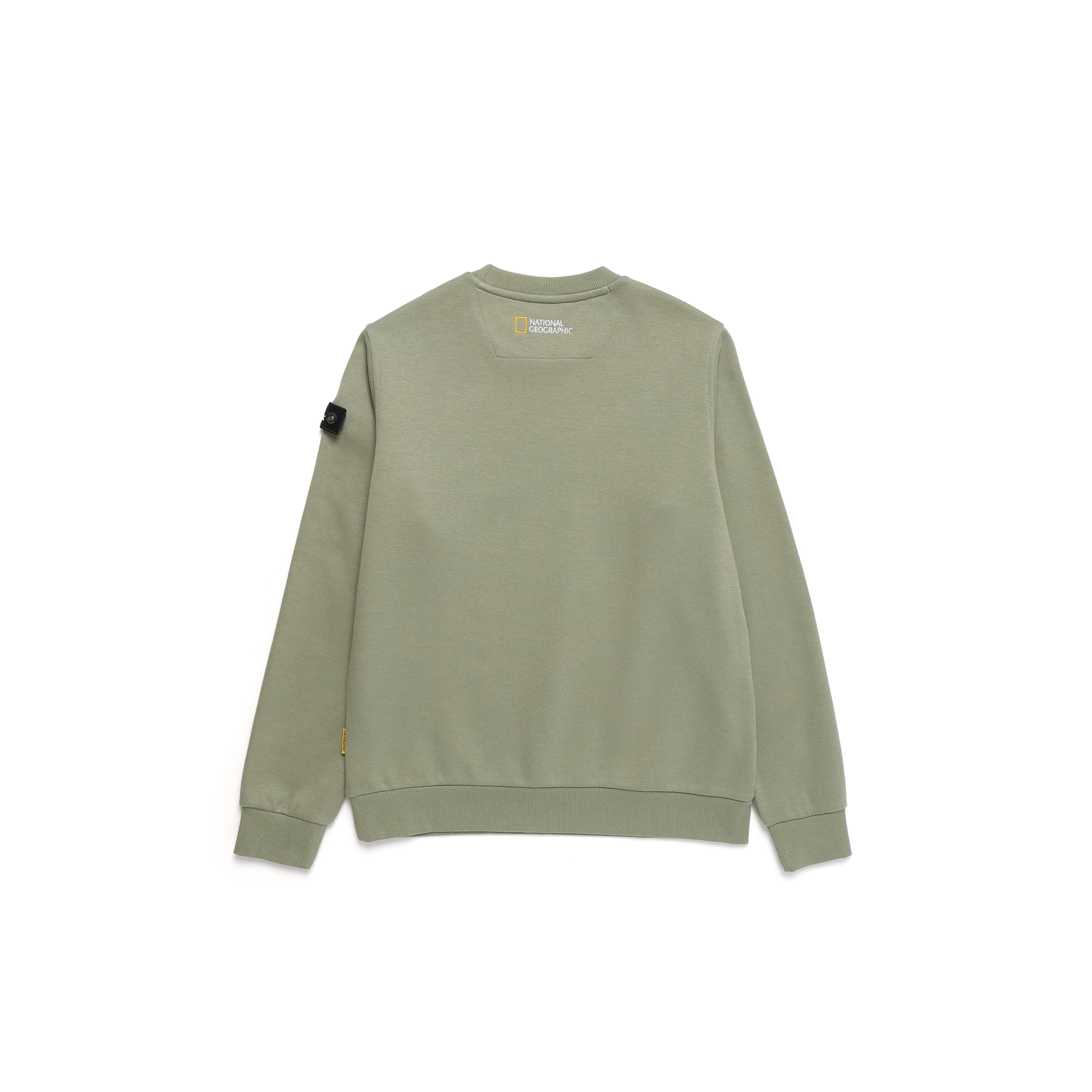 Unisex Plicata Small Logo Sweatshirt- Lichen Khaki