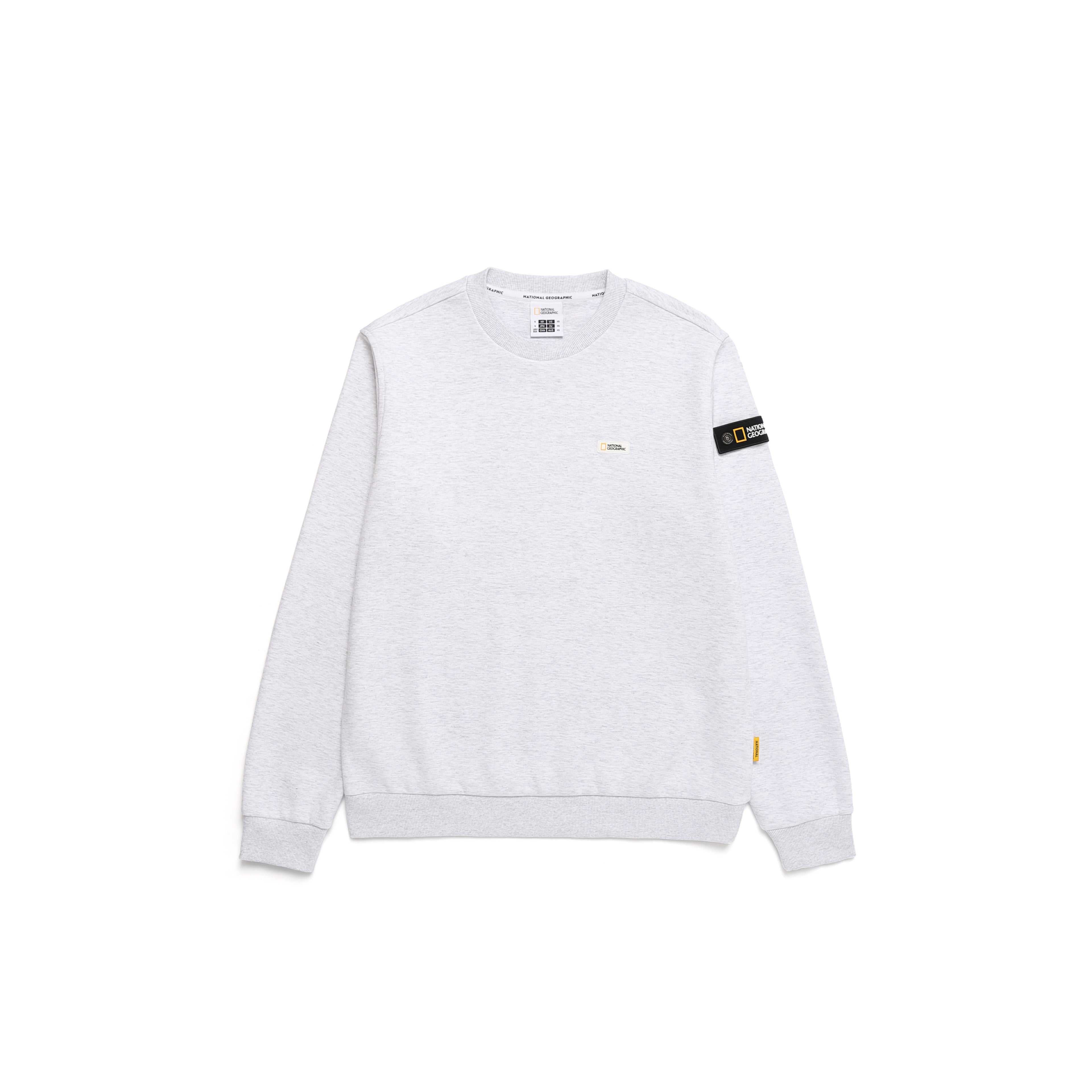 Unisex Plicata Small Logo Sweatshirt- M/ Ivory