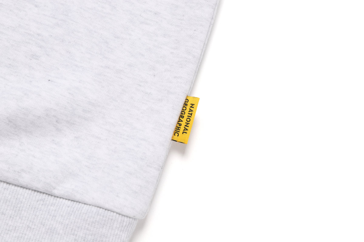 Unisex Plicata Small Logo Sweatshirt- M/ Ivory