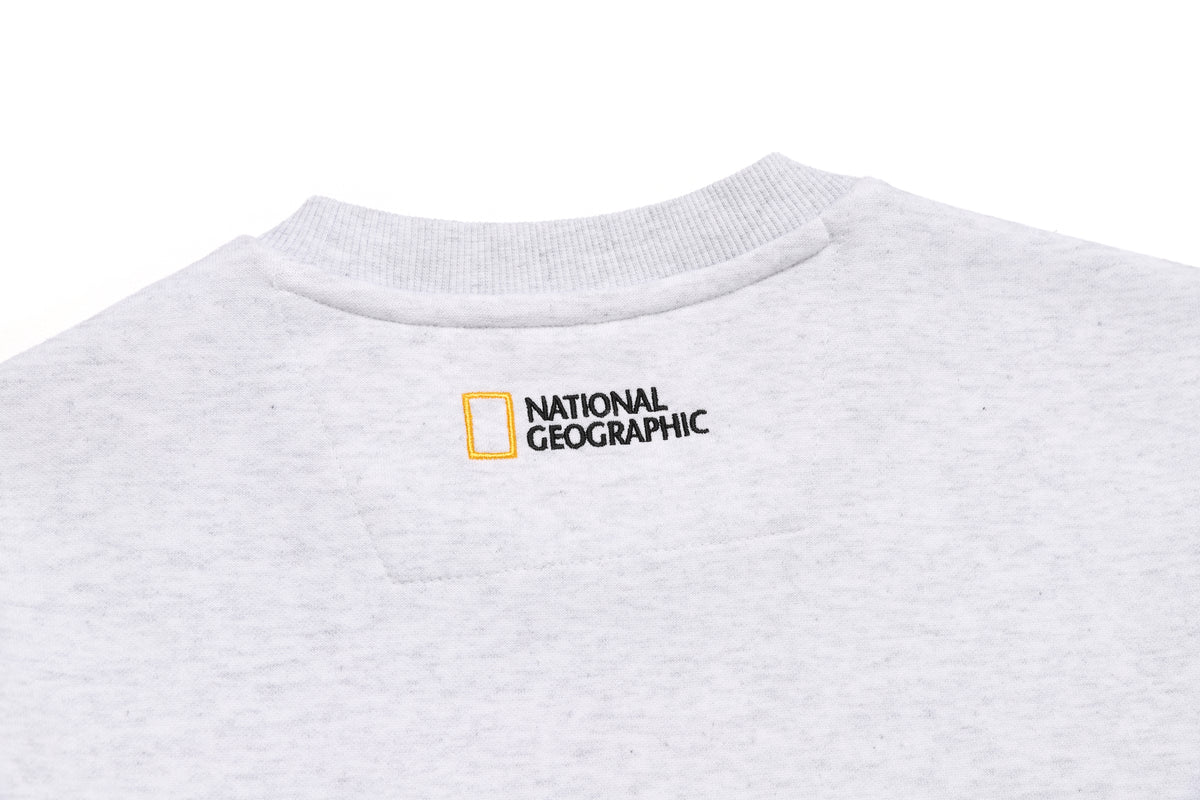 Unisex Plicata Small Logo Sweatshirt- M/ Ivory