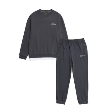 KIDS SWEATSHIRT AND JOGGER SET- C GREY