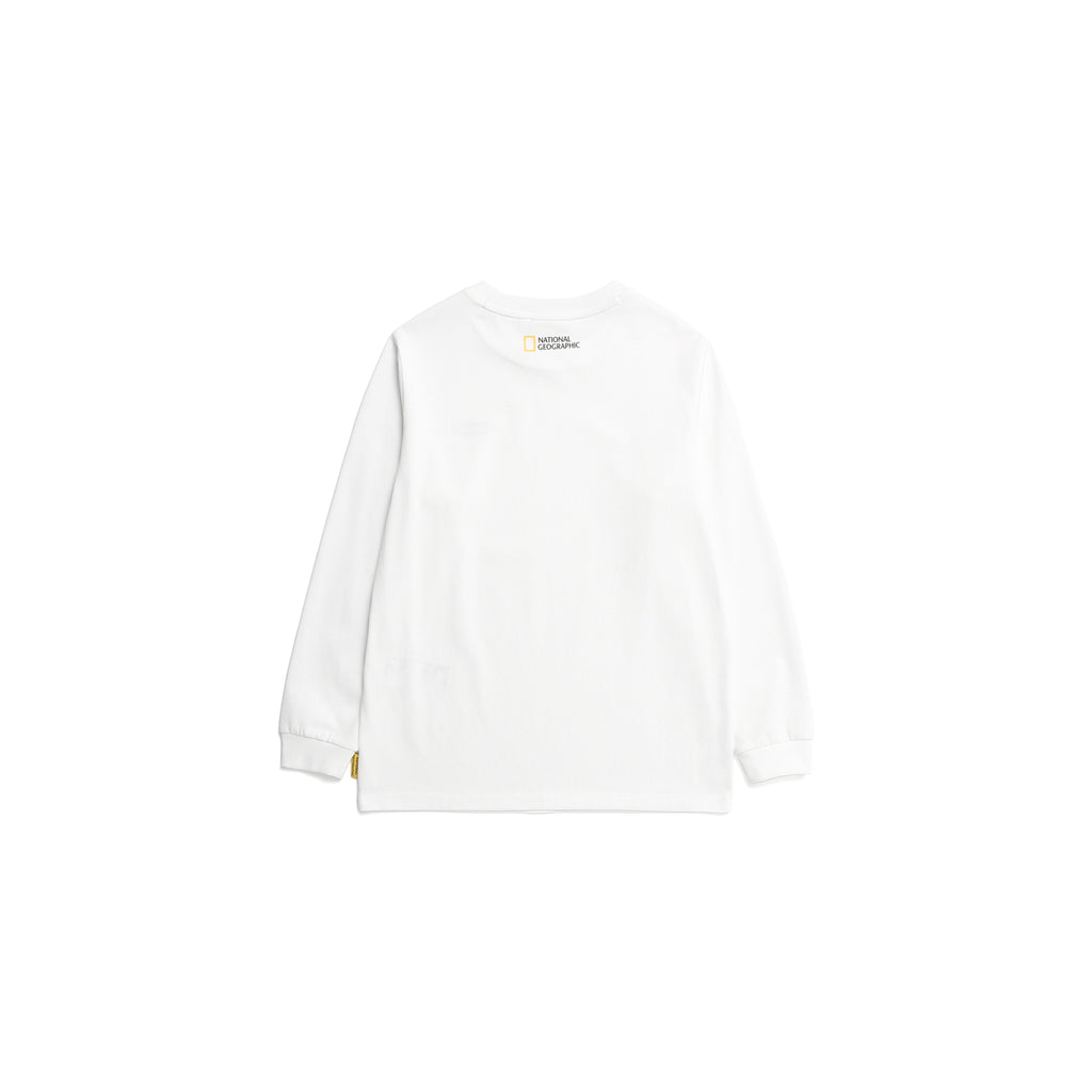 Kids Neody Small Logo Long Sleeve Shirt- White
