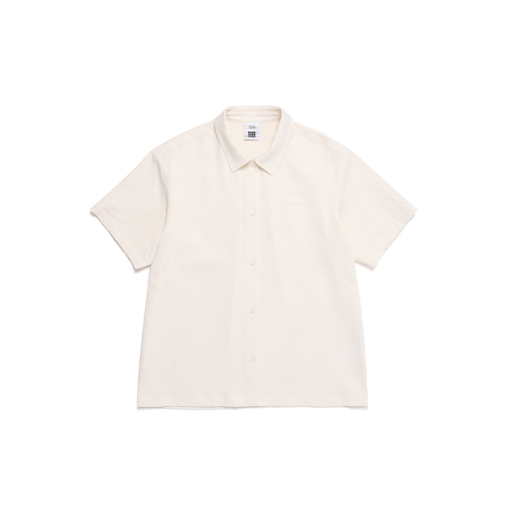 WOMEN'S SEERSUCKER OVER-FIT COVER UP SHIRT- BIRCH