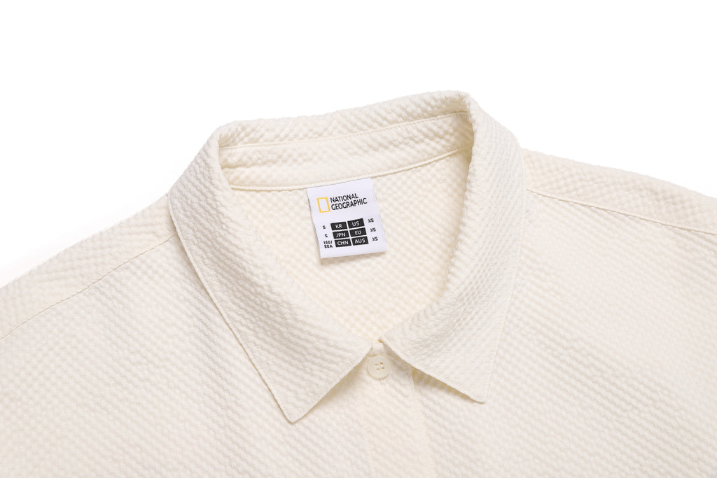 Women'S Seersucker Over-Fit Cover Up Shirt- Birch