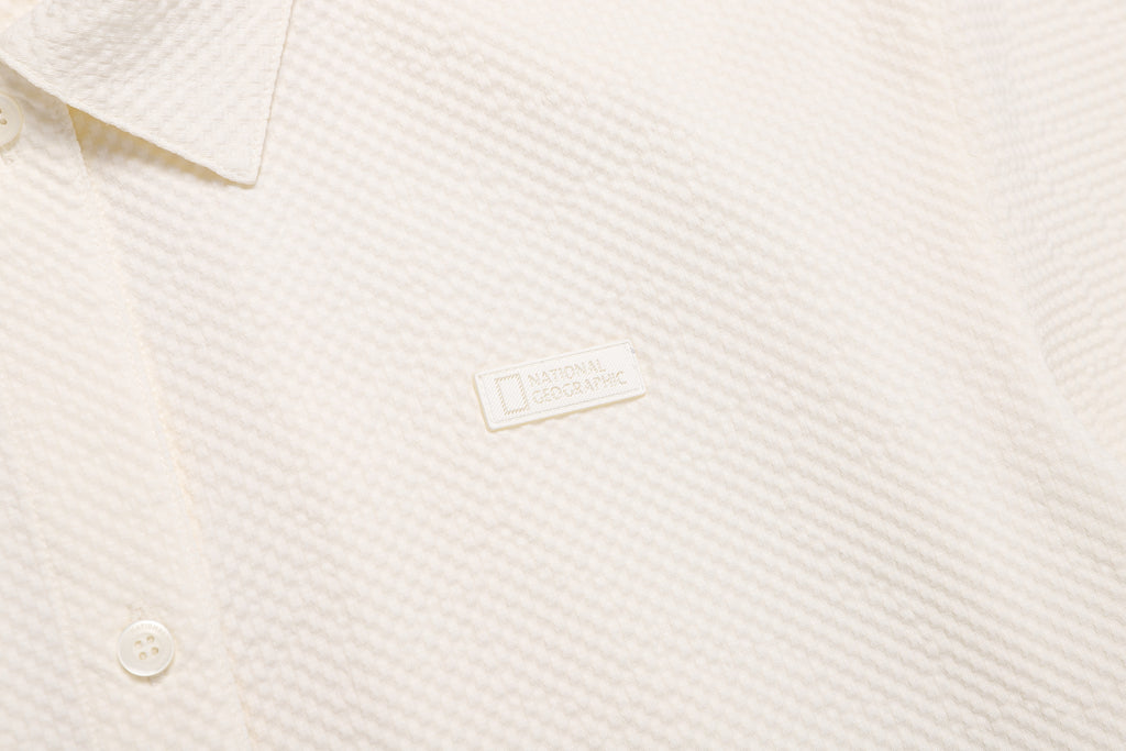 Women'S Seersucker Over-Fit Cover Up Shirt- Birch