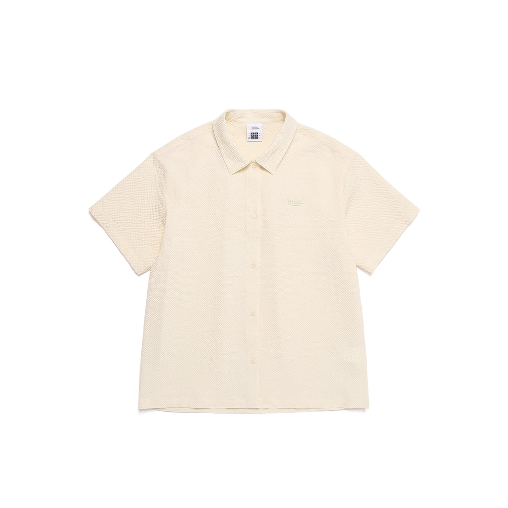 Women'S Seersucker Over-Fit Cover Up Shirt- Butter