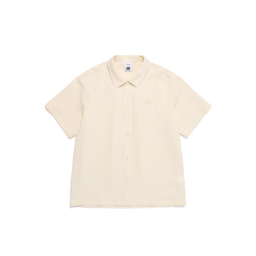 WOMEN'S SEERSUCKER OVER-FIT COVER UP SHIRT- BUTTER