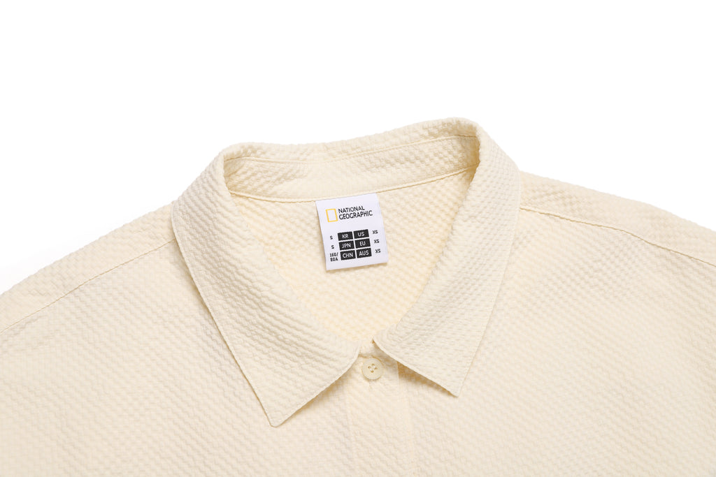Women'S Seersucker Over-Fit Cover Up Shirt- Butter