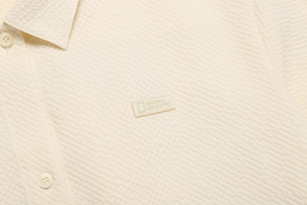 Women'S Seersucker Over-Fit Cover Up Shirt- Butter