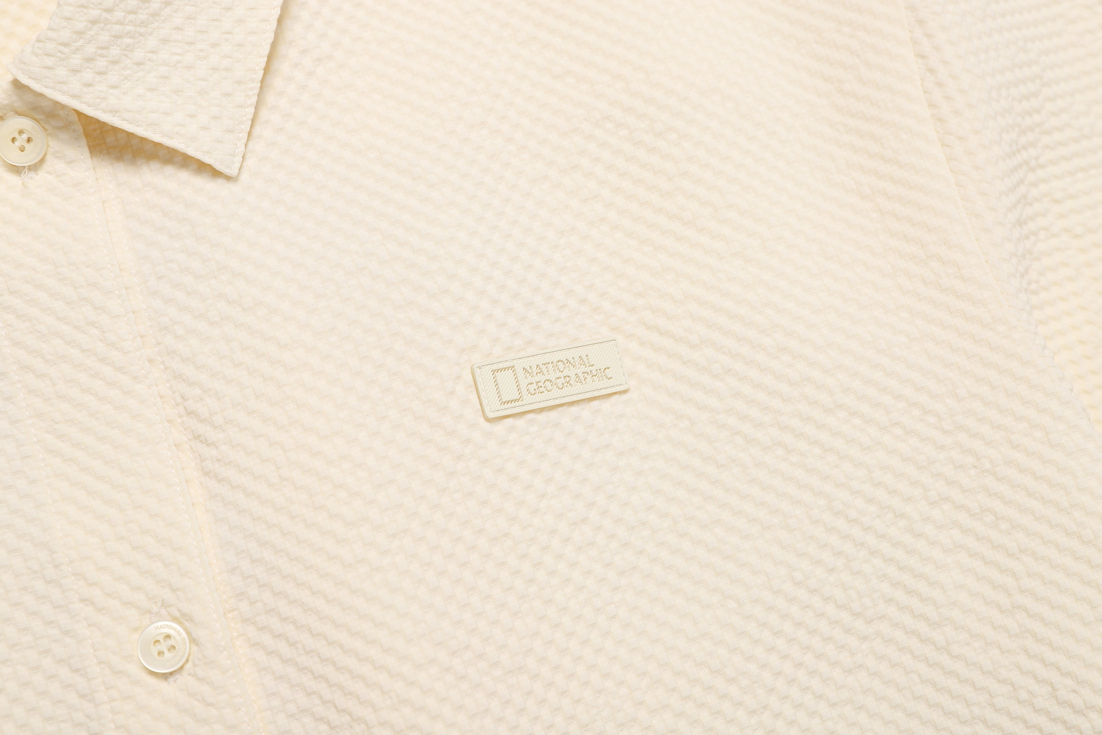 Women'S Seersucker Over-Fit Cover Up Shirt- Butter