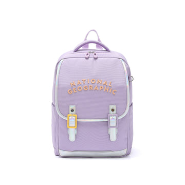 KIDS BAGPACK W/ FRONT BUCKLE AND LOGO- LAVENDER