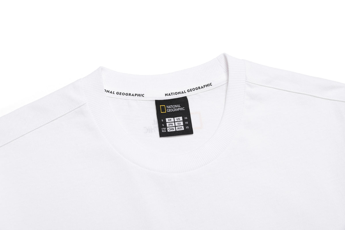 UNISEX TREASURE WALKER SEMI-OVER FIT GRAPHIC T-SHIRT- WHITE