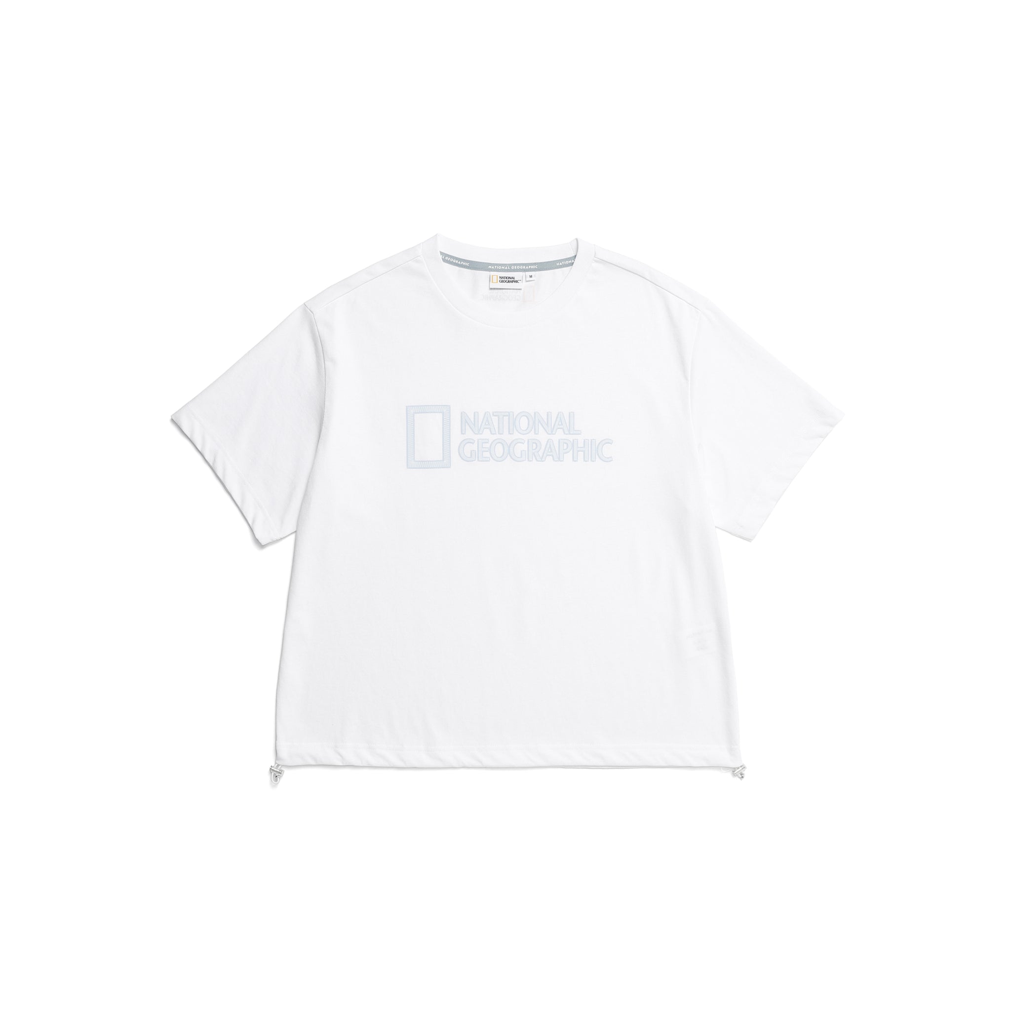 WOMEN'S DAILY CROPPED SHORT SLEEVED TEE- WHITE