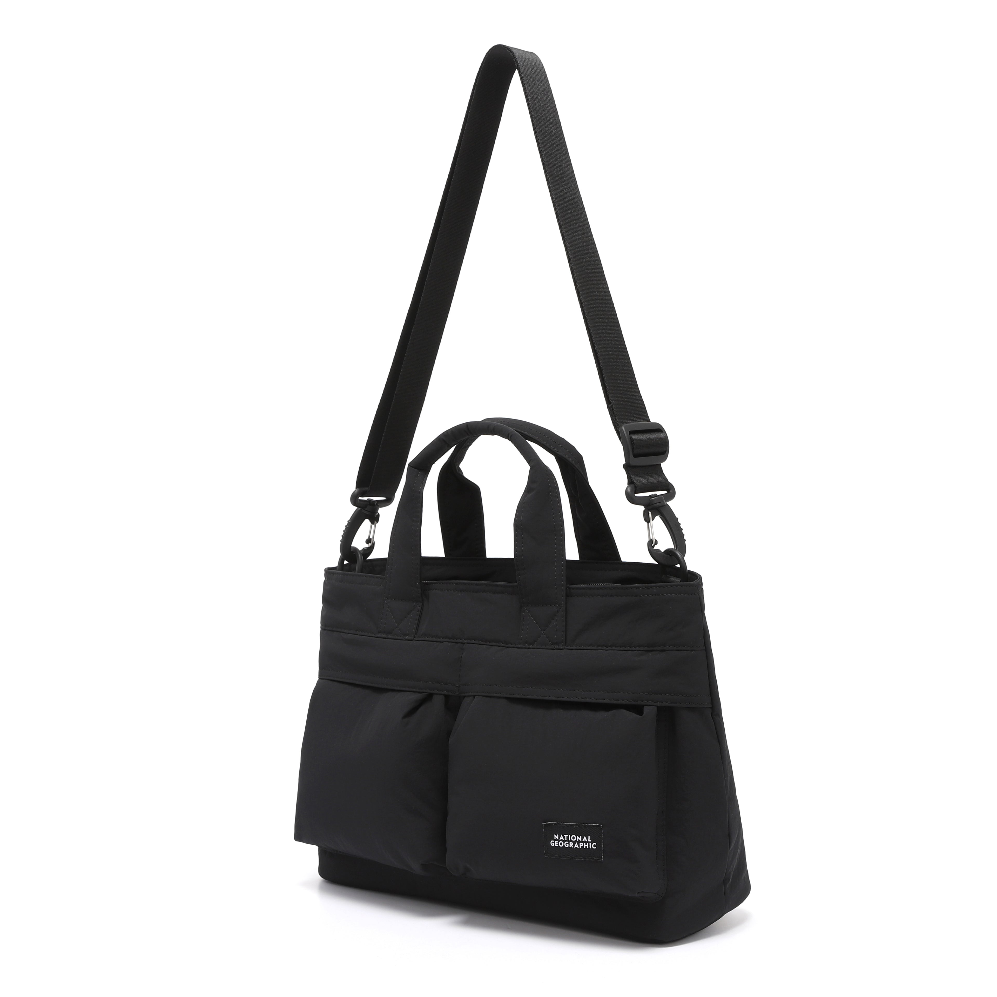 Unisex Light Wide Tote Bag- Black
