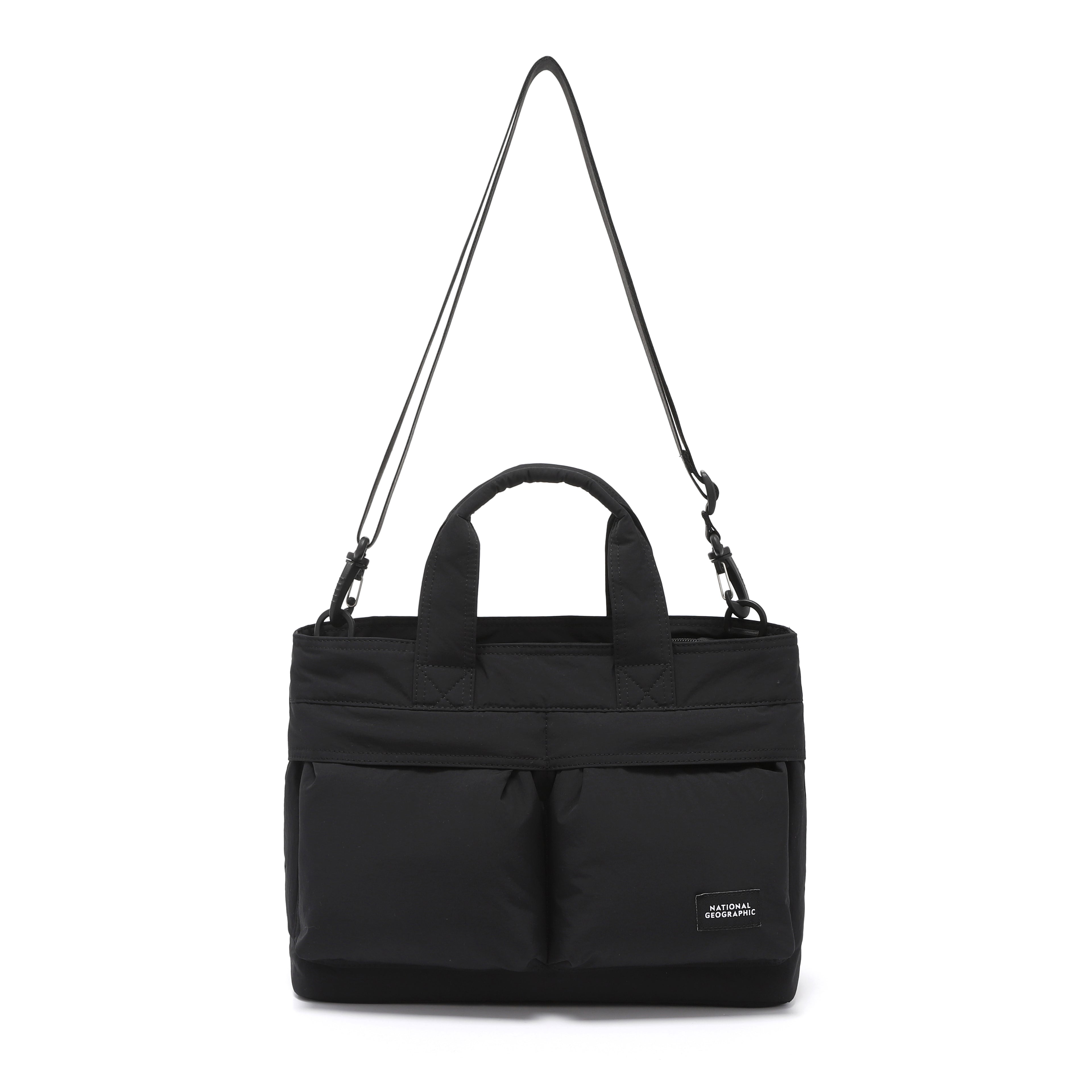 Unisex Light Wide Tote Bag- Black