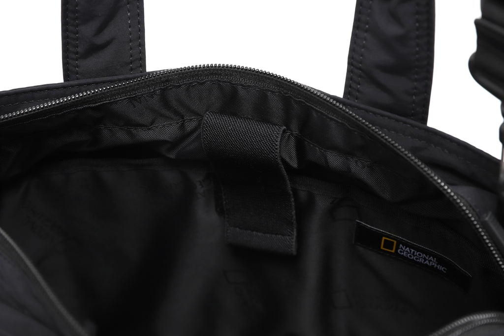 Unisex Light Wide Tote Bag- Black