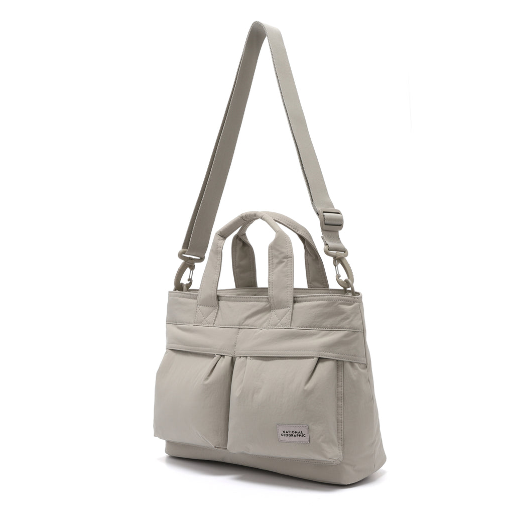 Unisex Light Wide Tote Bag- Beige