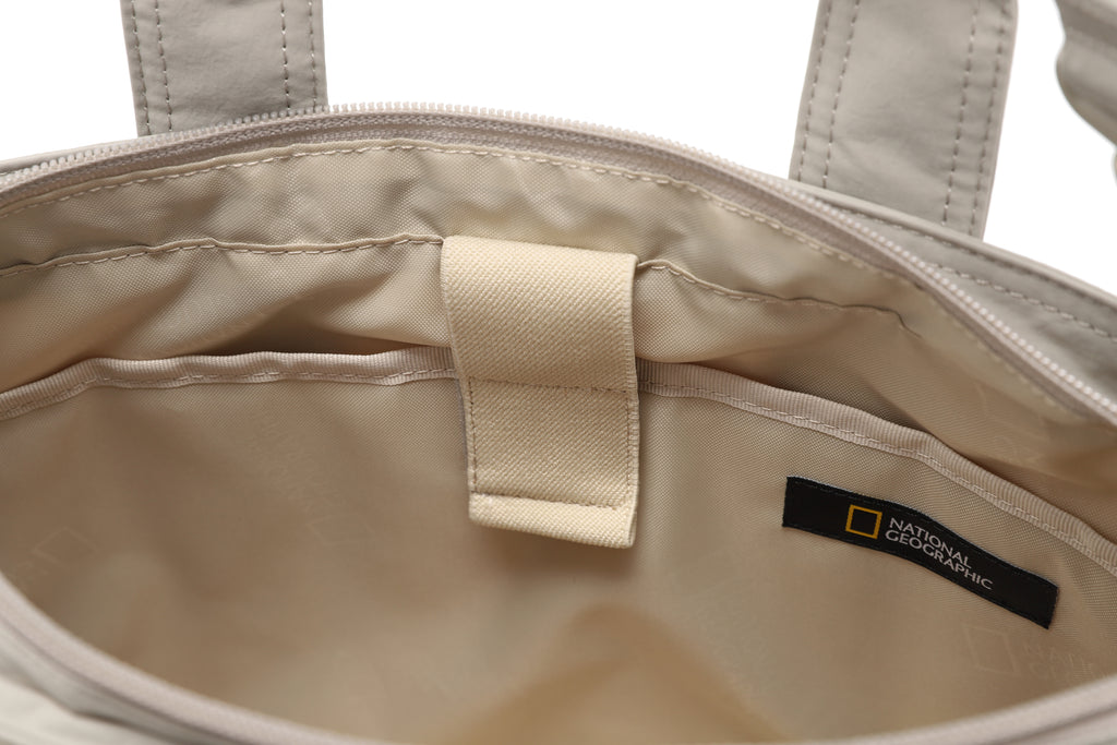 Unisex Light Wide Tote Bag- Beige