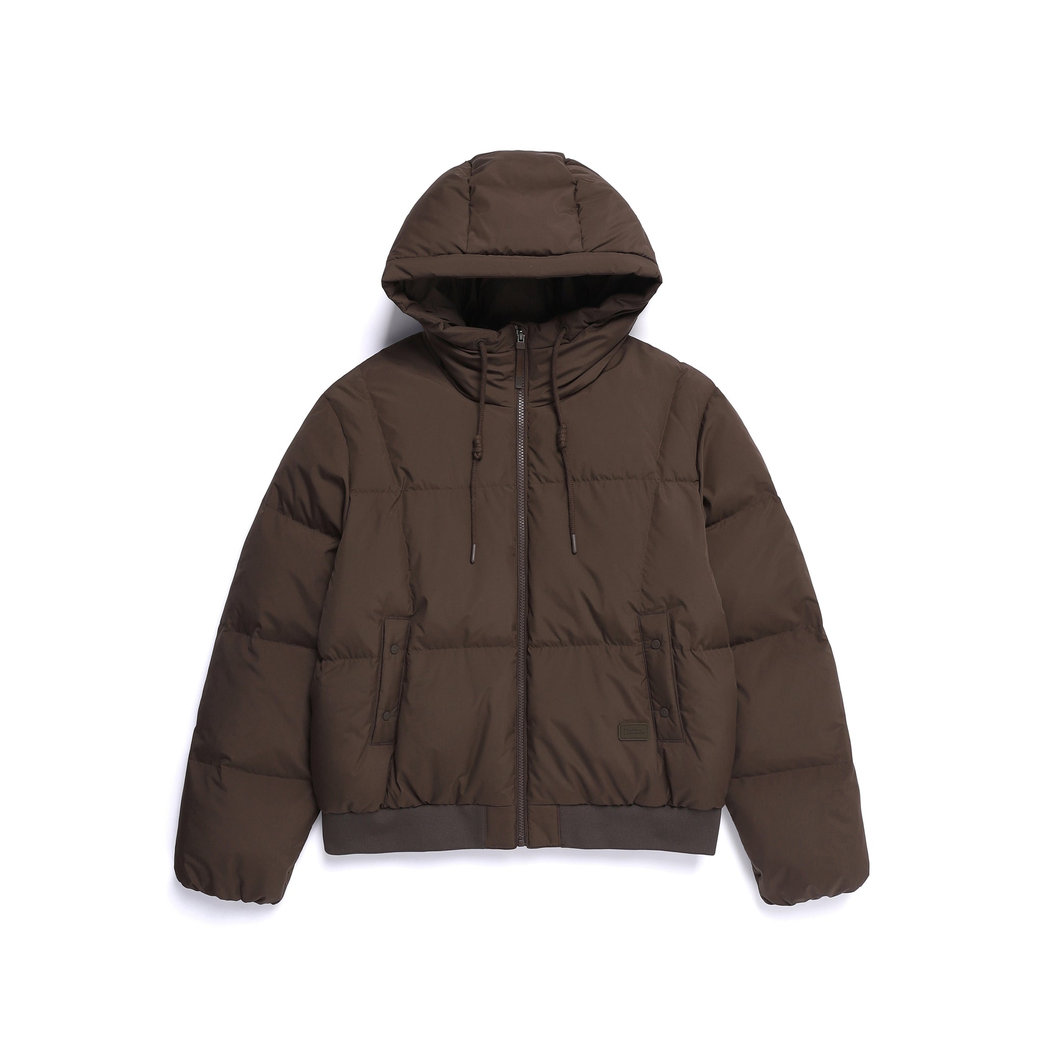 WOMEN'S BLOUSON DUCK DOWN JACKET- BROWN