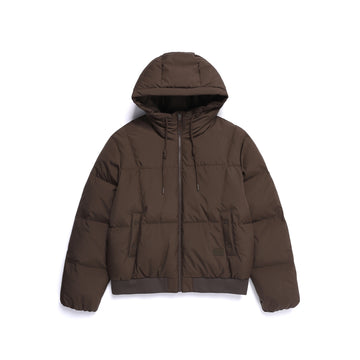 WOMEN'S BLOUSON DUCK DOWN JACKET- BROWN