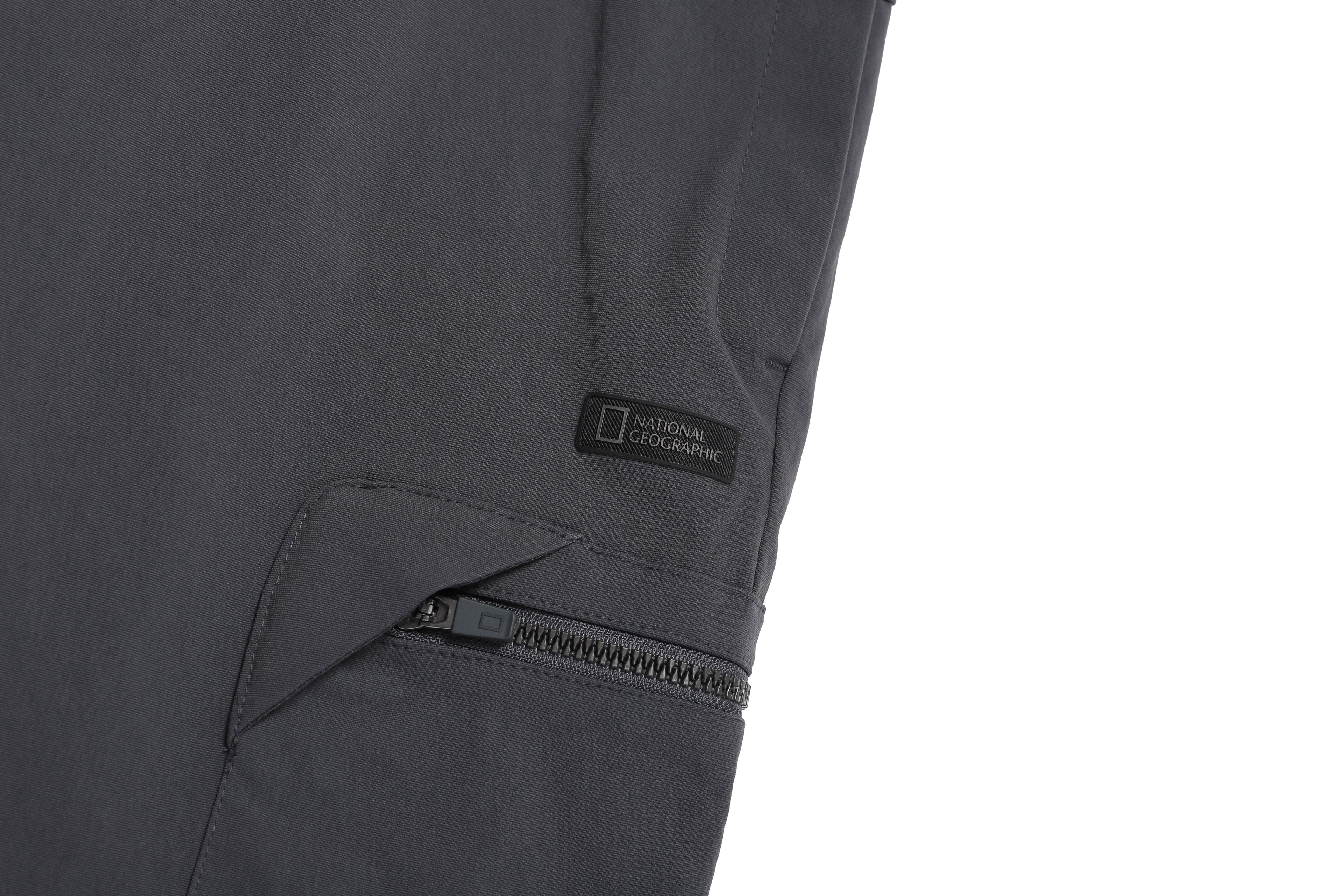 Men'S Cargo Semi Loose Straight Pants- Grey