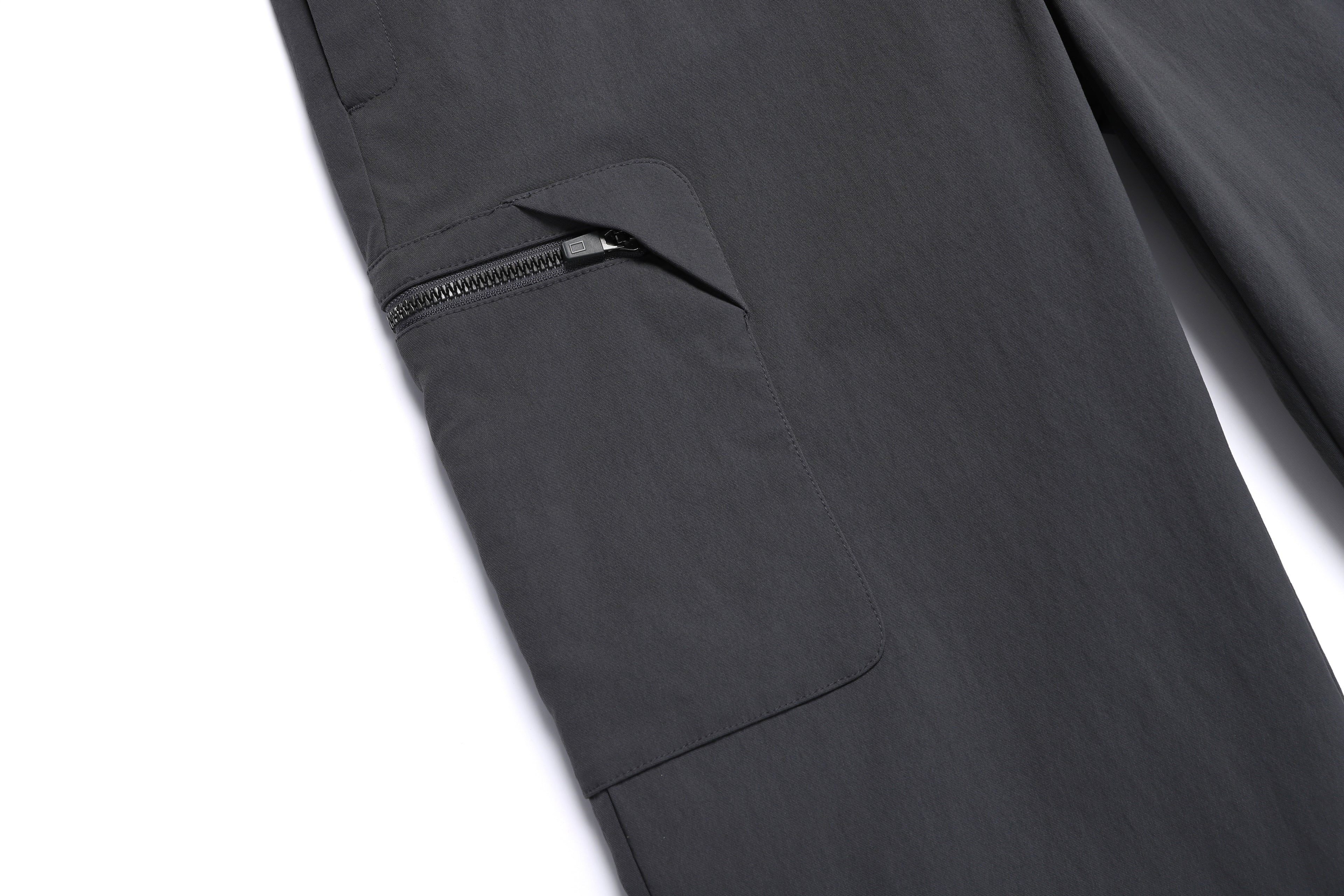 Men'S Cargo Semi Loose Straight Pants- Grey