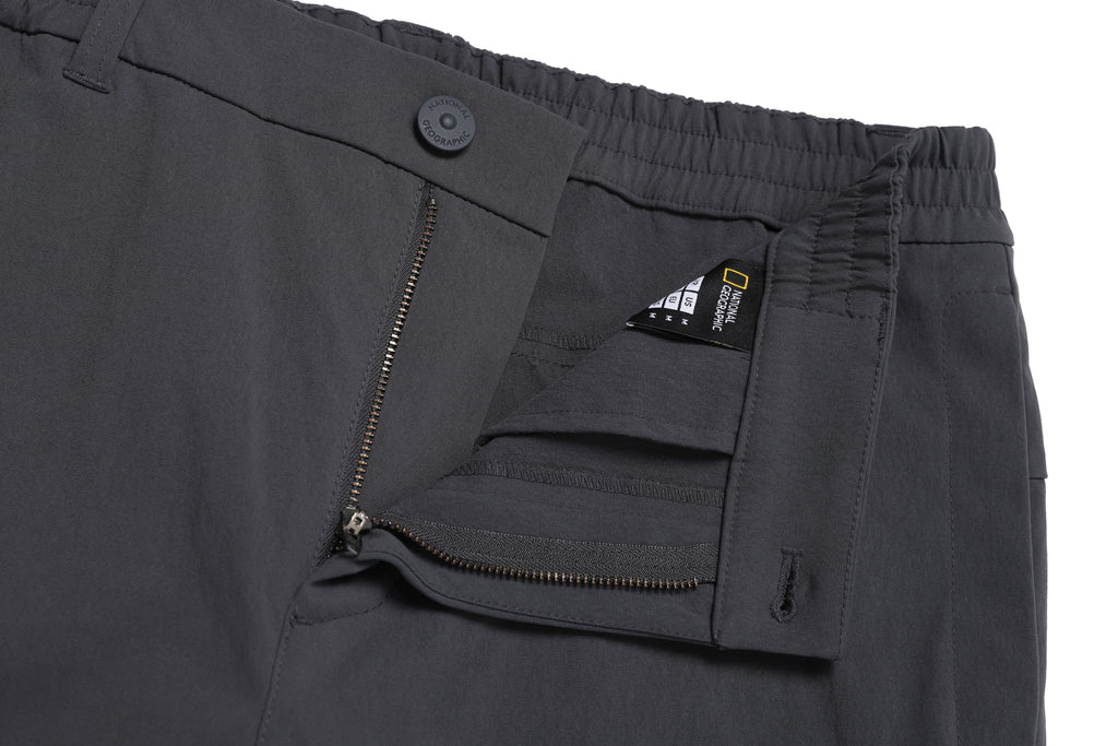Men'S Cargo Semi Loose Straight Pants- Grey