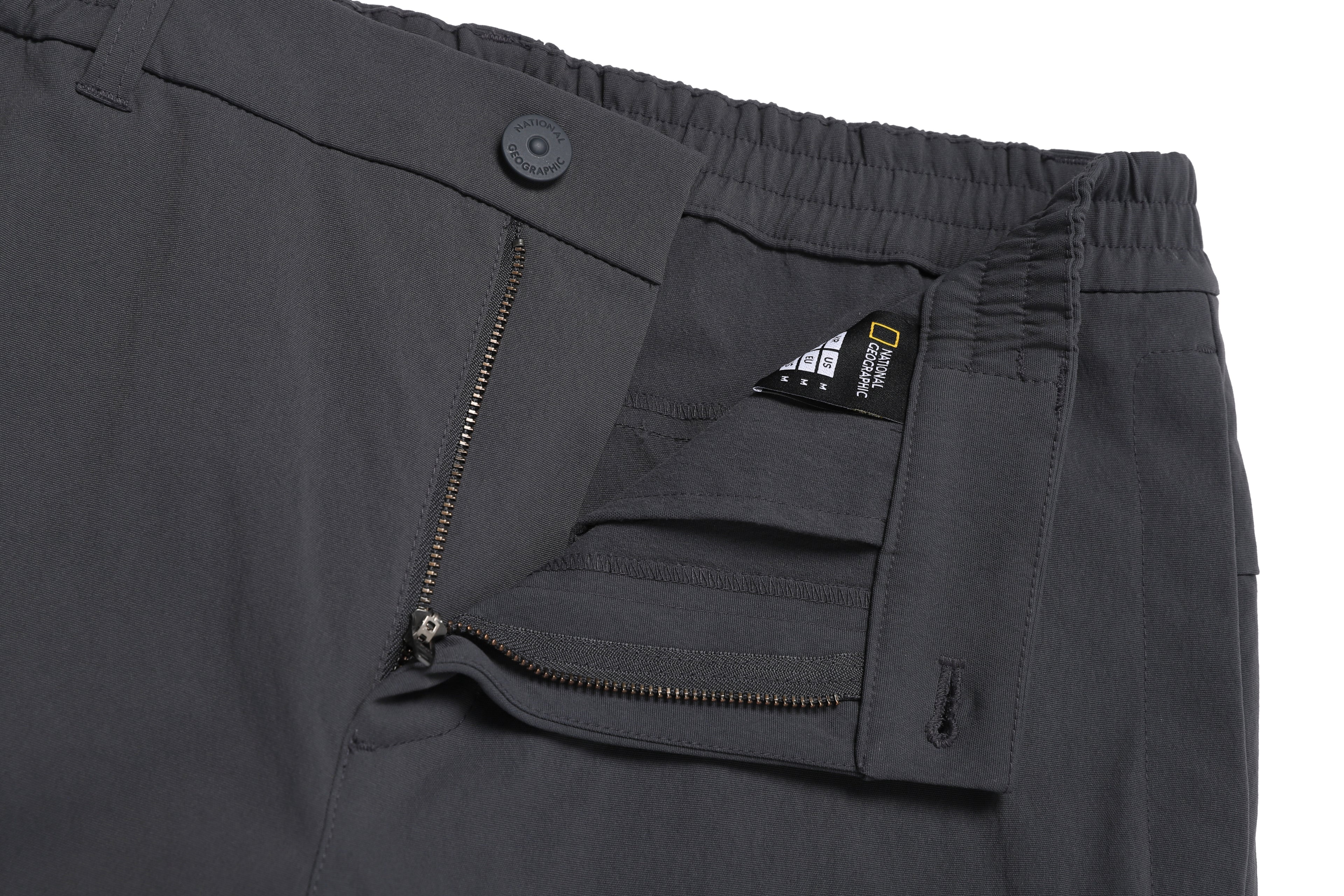 Men'S Cargo Semi Loose Straight Pants- Grey