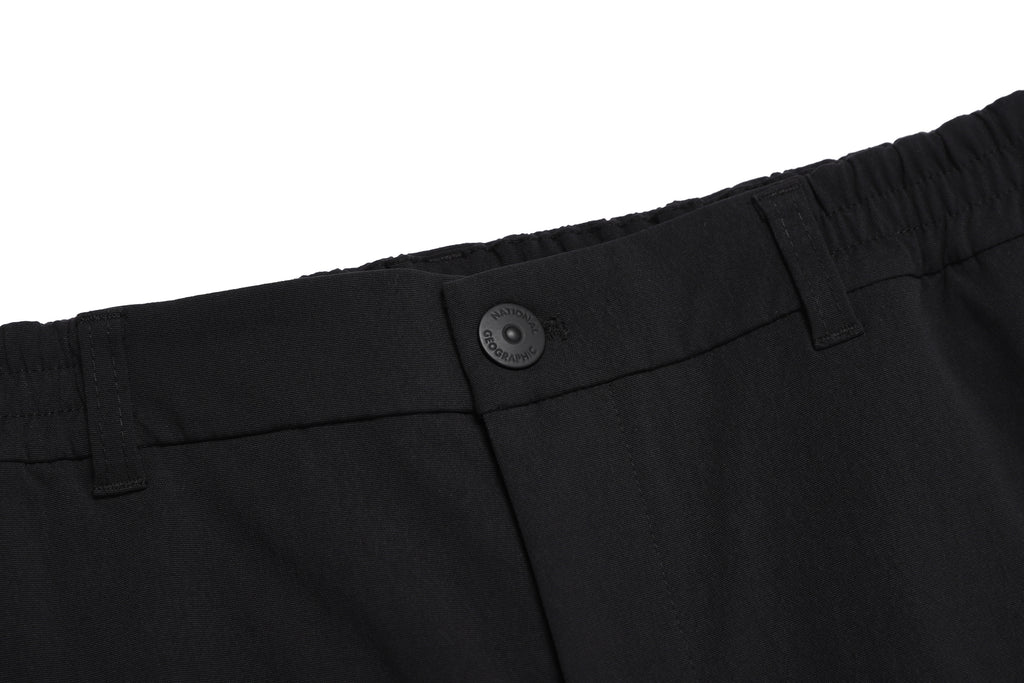 Men'S Cargo Semi Loose Straight Pants- Black
