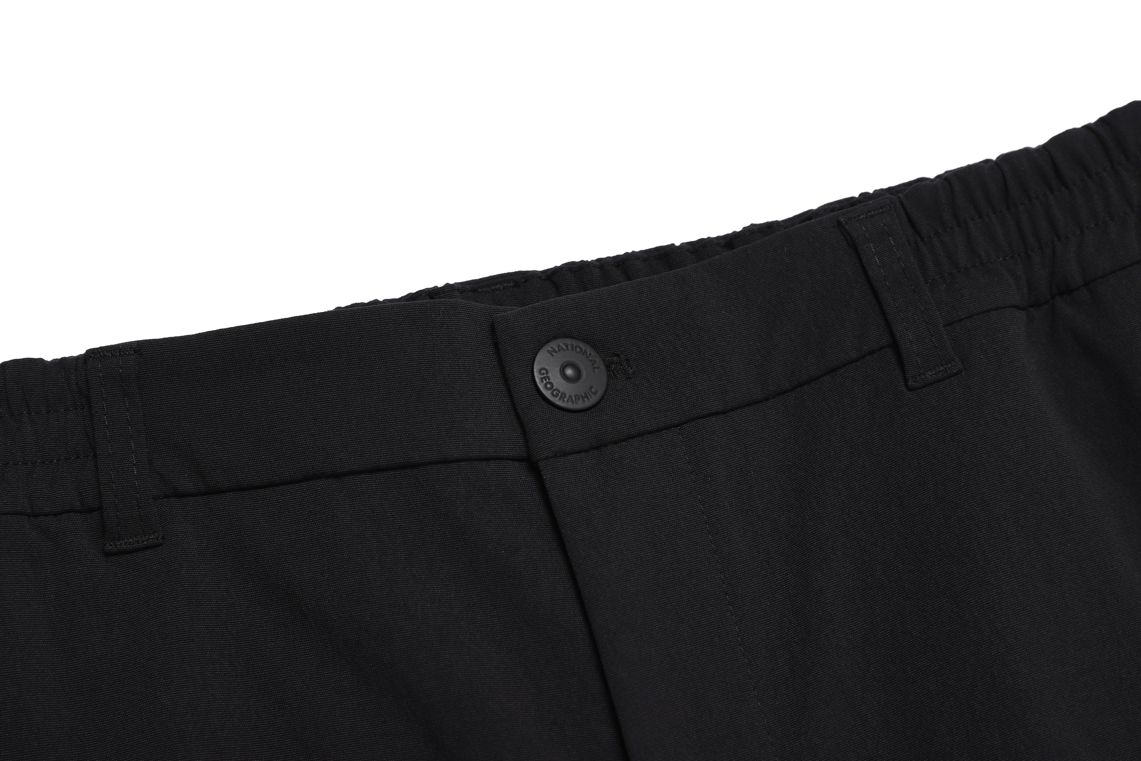 Men'S Cargo Semi Loose Straight Pants- Black