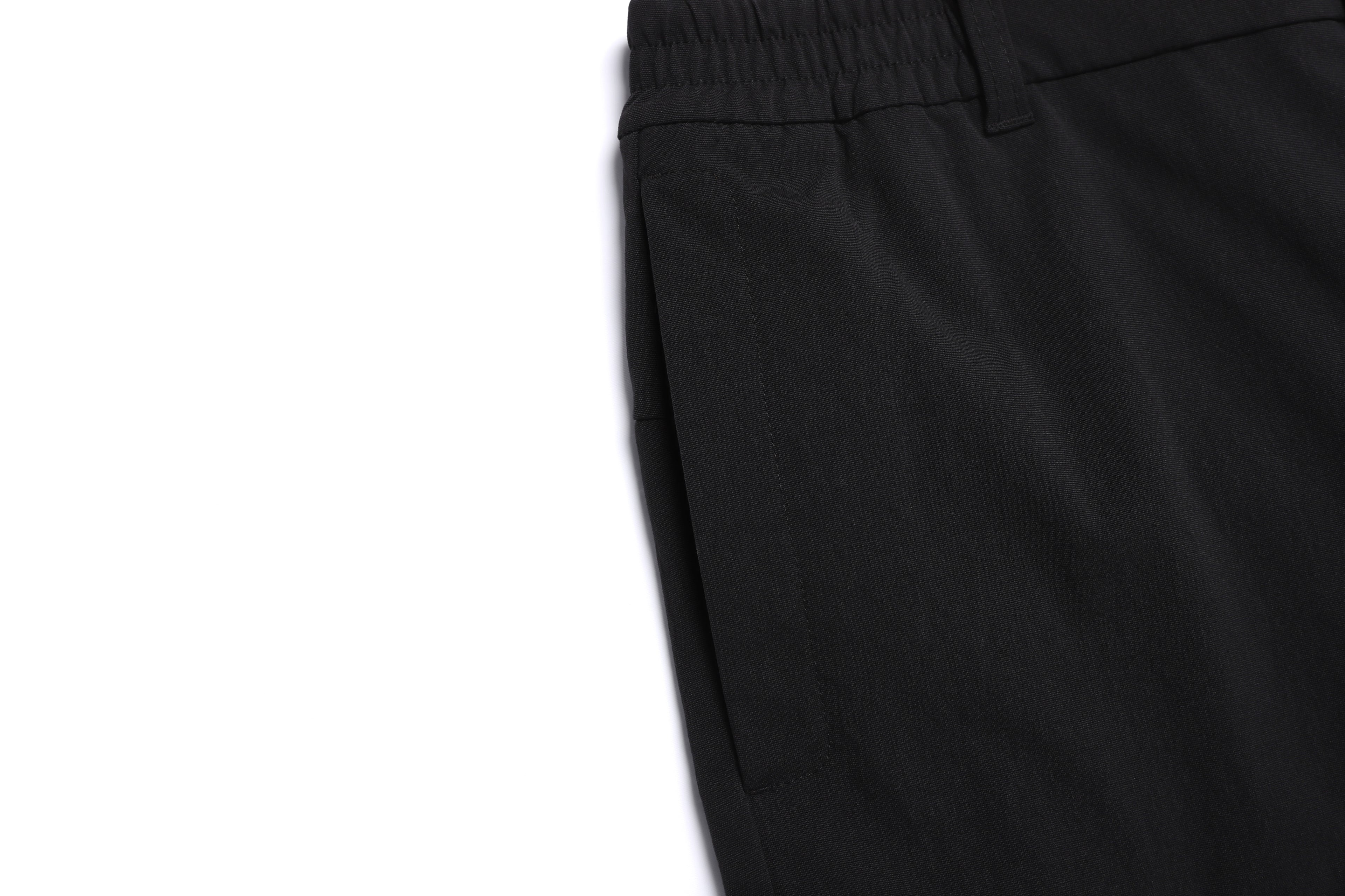 Men'S Cargo Semi Loose Straight Pants- Black