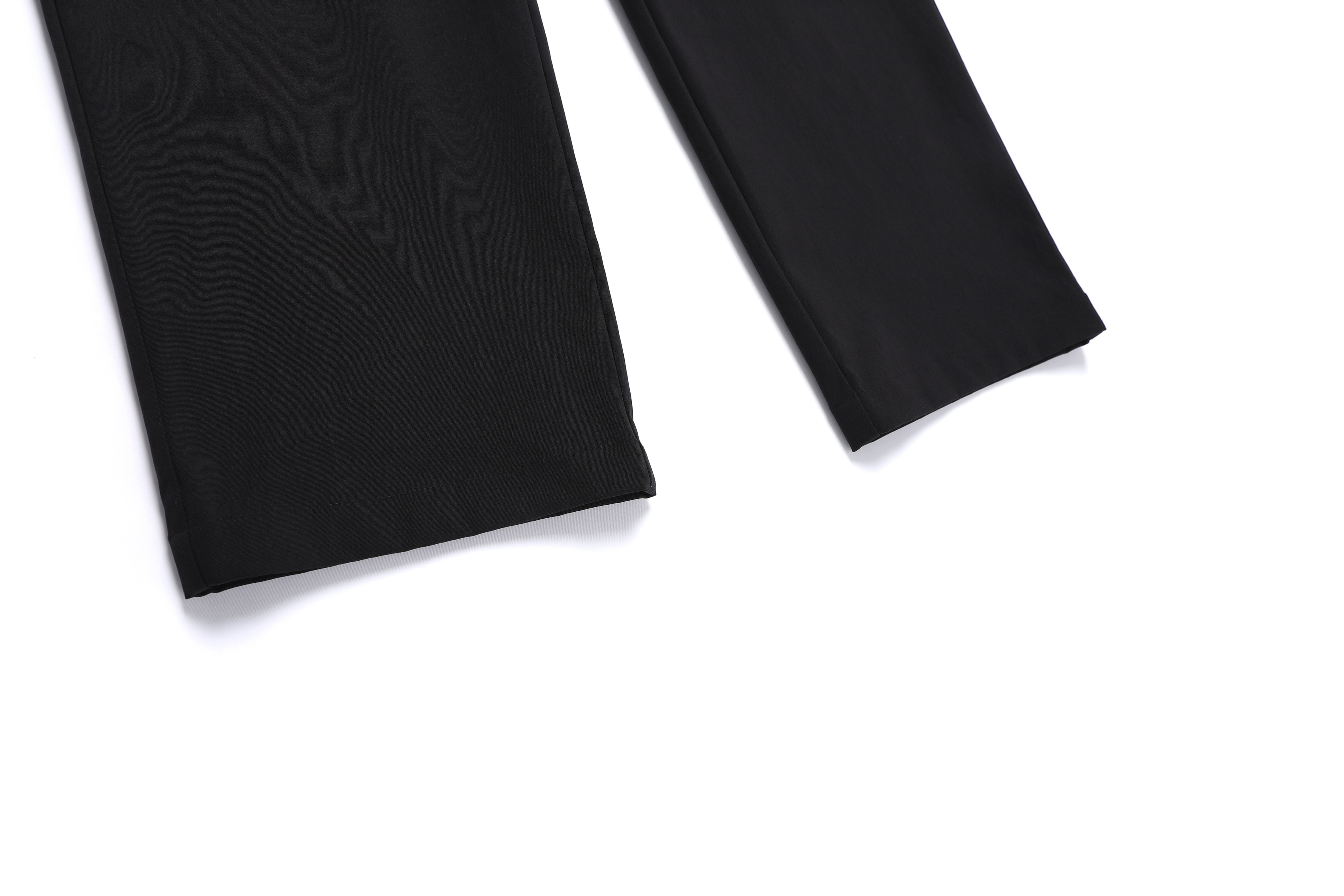 Men'S Cargo Semi Loose Straight Pants- Black