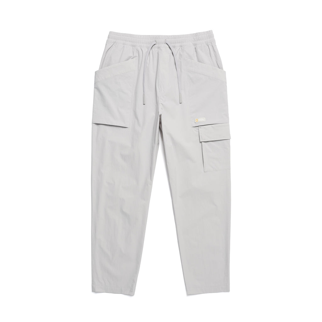 Unisex Adelie Lightweight Woven Stretched Tapered Pants- Ice Grey