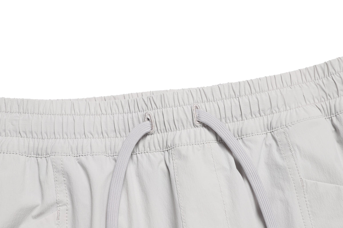 Unisex Adelie Lightweight Woven Stretched Tapered Pants- Ice Grey